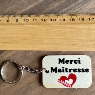 Porte clés Merci Maîtresse